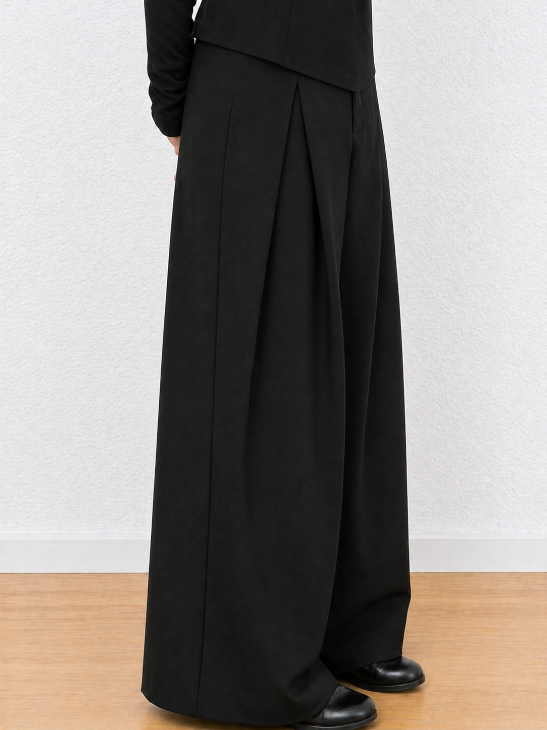 Pantalon Plissé Noir
