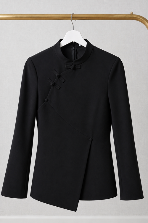 Haut Asymétrique Noir